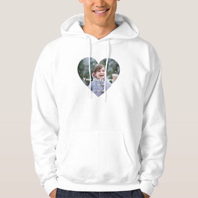Photo personnalisée en forme de coeur Sweat - shir (Devant)