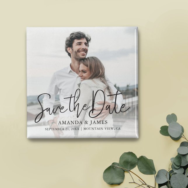 Photo personnalisée Enregistrer le aimant Date Fri (Créateur téléchargé)