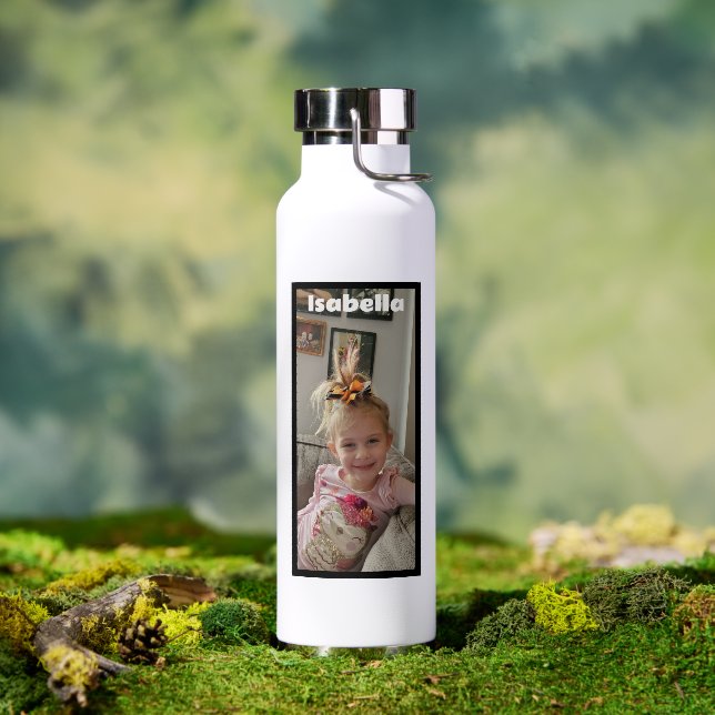 Photo personnalisée et nom Bouteille d'eau (Extérieur)