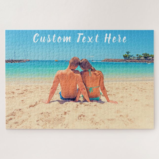 Photo personnalisée et Puzzle de texte Votre conce (Horizontal)