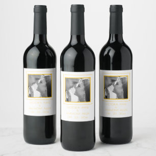 Photo personnalisée Étiquette de vin jaune