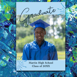 Photo personnalisée Faire-part de graduation recto