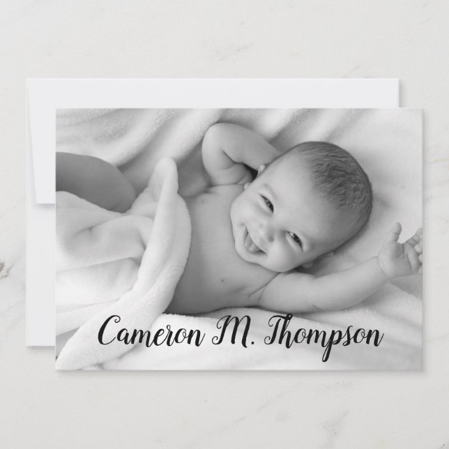 Photo personnalisée Faire-part de naissance modern (Devant)
