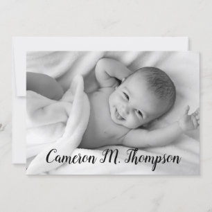 Photo personnalisée Faire-part de naissance modern