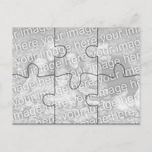Photo personnalisée "Faux" Puzzle Carte postale - 
