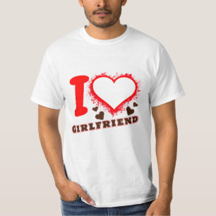 Photo personnalisée I Love My Girlfriend T-Shirt