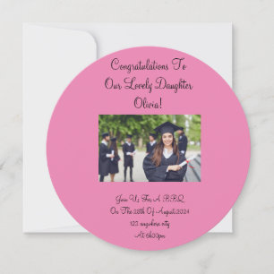 photo personnalisée invitation de graduation flora