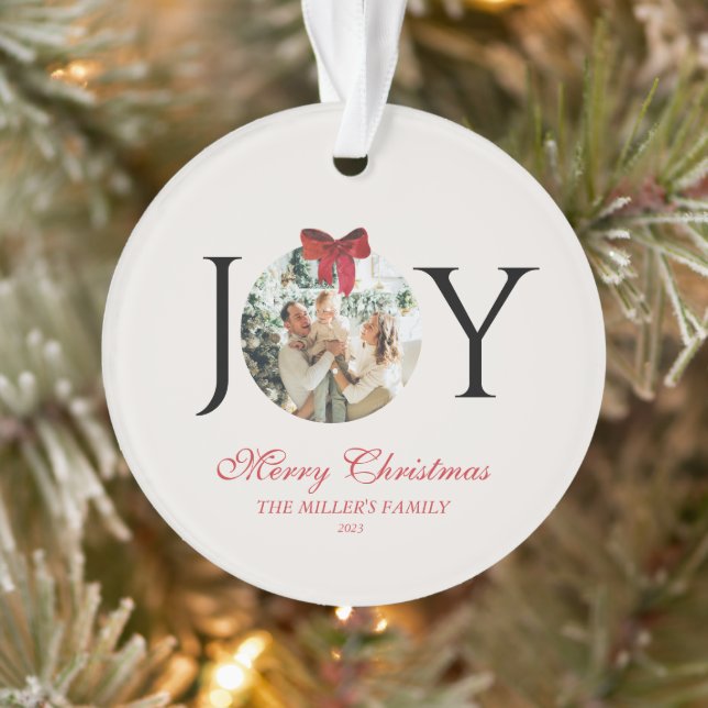PHOTO PERSONNALISÉE JOY MERRY CHRISTMAS (Arbre)