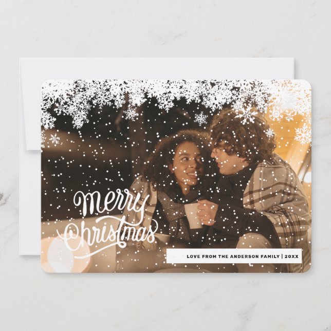 Photo personnalisée Joyeux Noël Carte (Devant)