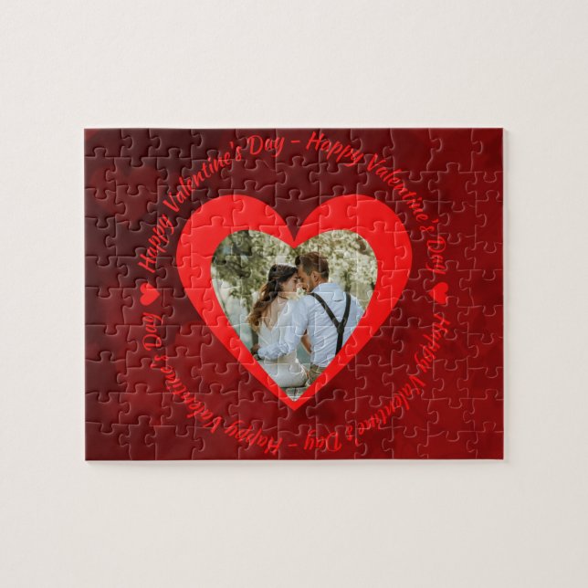 Photo personnalisée Joyeux Puzzle de Saint-Valenti (Horizontal)