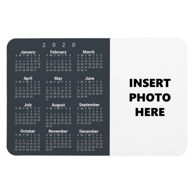 Photo personnalisée Magnet du calendrier 2020 | Gr (Horizontal)