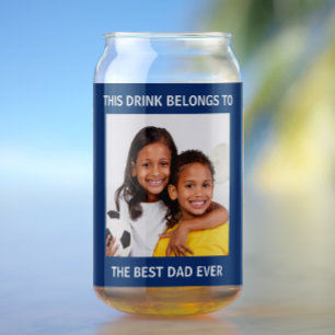Photo personnalisée Meilleur papa Jamais bleu phot