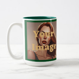 Photo personnalisée Mug blanc blanc à deux tons