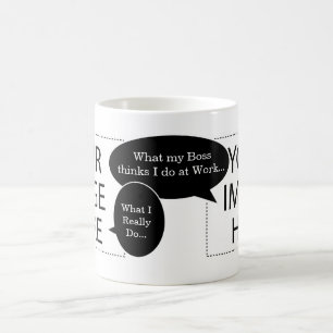 Photo personnalisée Mug café avec deux bulles voca