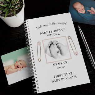Photo personnalisée Pink Baby Girl First Year Plan