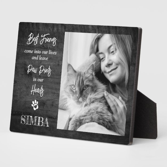 Photo personnalisée Plaque commémorative pour anim (Côté)
