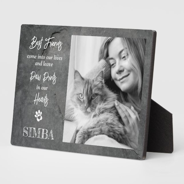 Photo personnalisée Plaque commémorative pour anim (Côté)