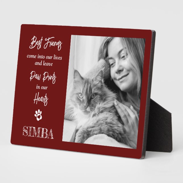 Photo personnalisée Plaque commémorative pour anim (Côté)
