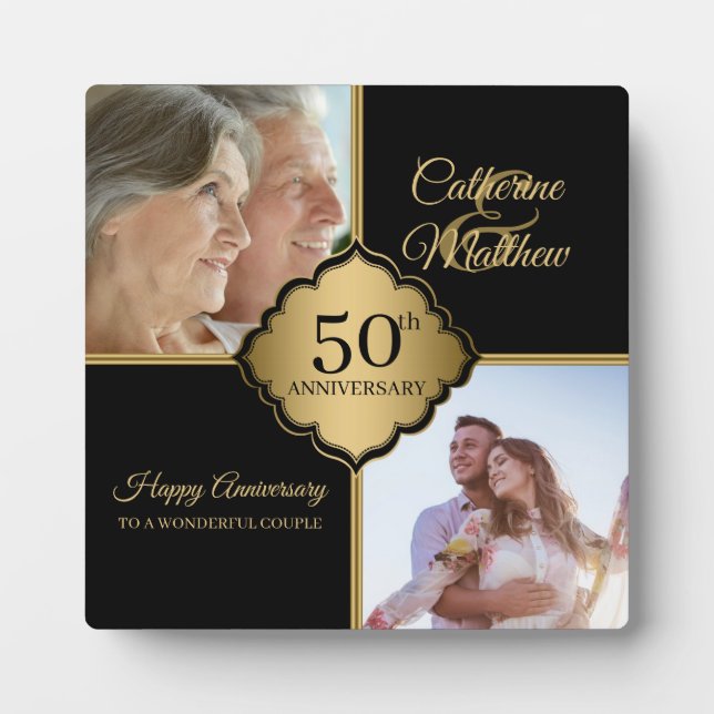 Photo personnalisée Plaque du 50e anniversaire (Devant)