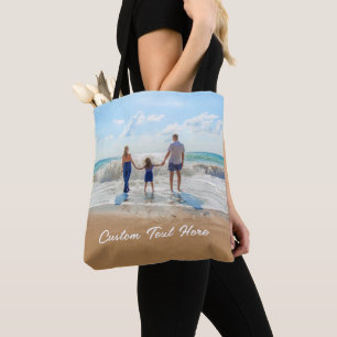 Photo personnalisée Sac fourre-tout texte vos phot