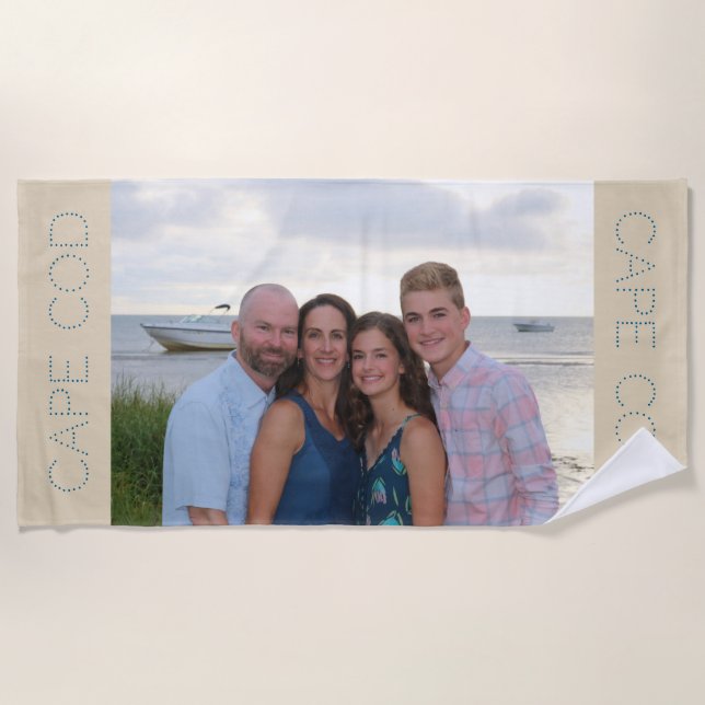 Photo personnalisée serviette de plage - cadeau pe (Devant)