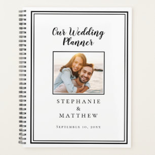Photo personnalisée Simple Chic Mariage blanc et n