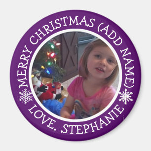 Photo personnalisée Snowflakes Magnet