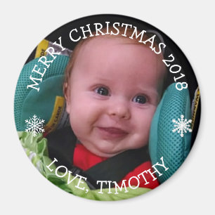 Photo personnalisée Snowflakes Magnet