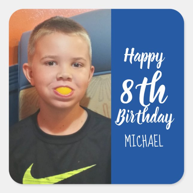 Photo personnalisée Stickers fête d'anniversaire (Devant)