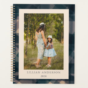 Photo personnalisée Stylish Navy Plaid 2022