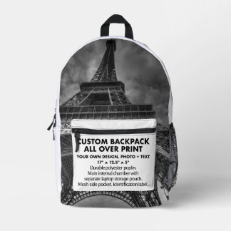 Photo personnalisée sur le sac à dos