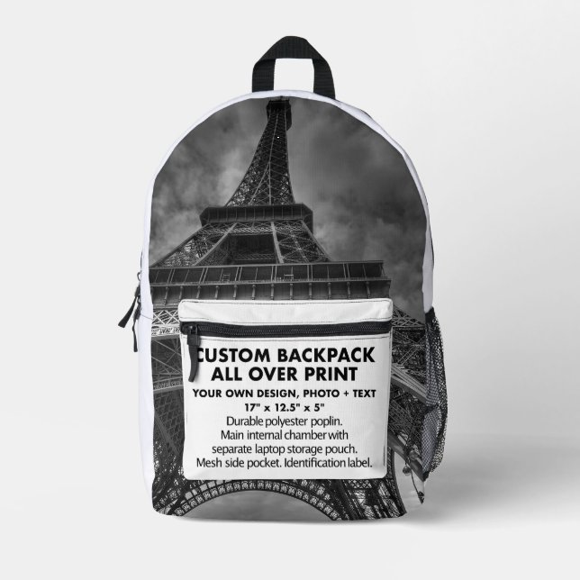 Photo personnalisée sur le sac à dos (Recto)