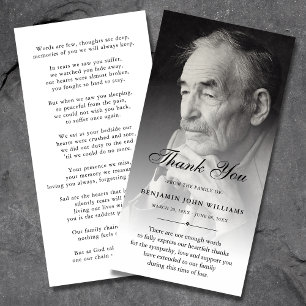 Photo personnalisée Sympathie Merci de la mort