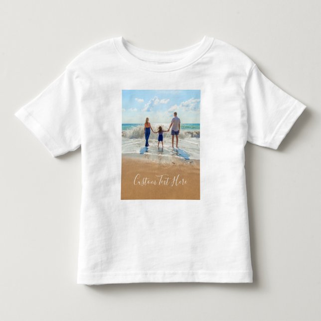 Photo personnalisée Texte bébé T-shirt unique Votr (Devant)