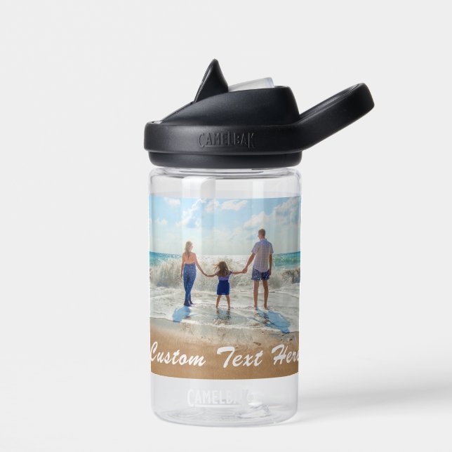 Photo personnalisée Texte Bouteille d'eau avec vos (Gauche)