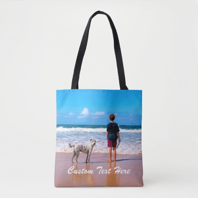 Photo personnalisée Texte Sac fourre-tout Vos Anim (Devant)