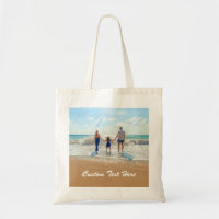 Photo personnalisée Texte Sac fourre-tout Votre fa