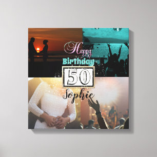Photo personnalisée Toile Collage de 50e annivers