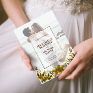 Photo personnelle Faire-part de mariage Gold Frame