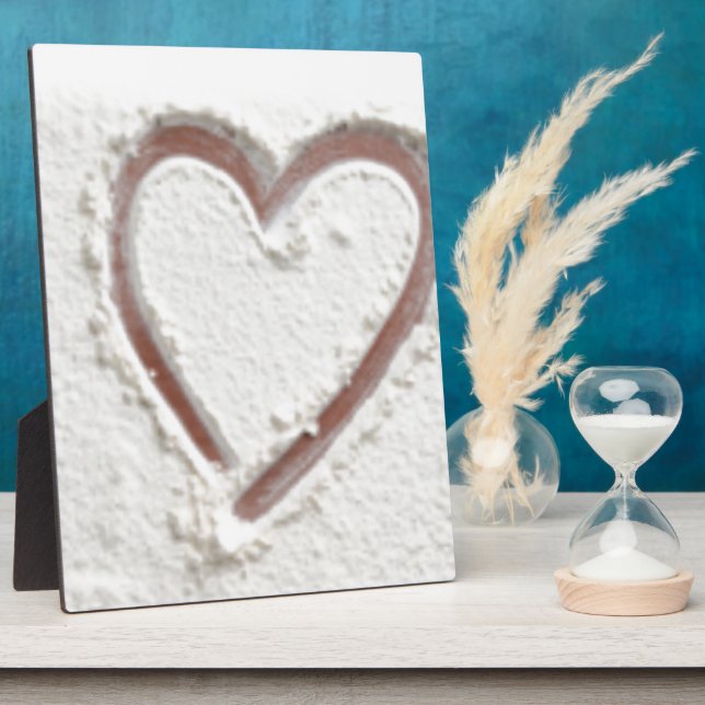 Photo Plage Coeur de sable Valentine Plaque (Côté)