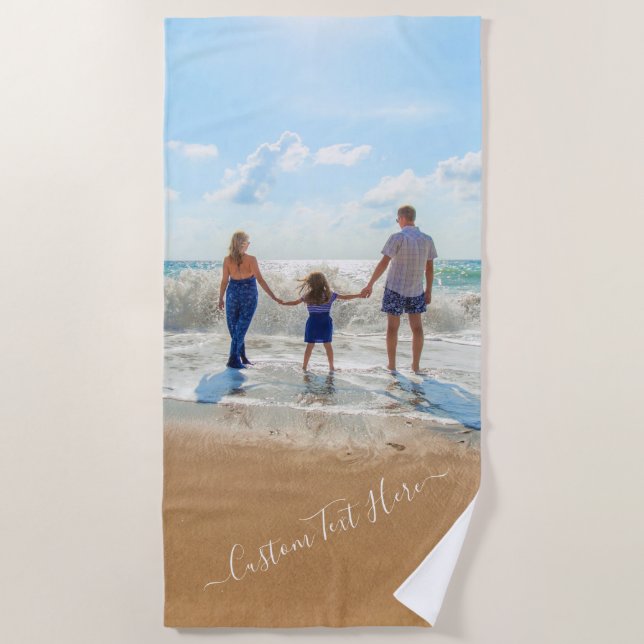 Photo Plage de serviettes personnalisées Vos photo (Devant)