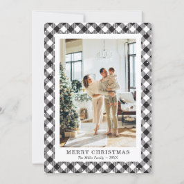 Photo Plaid noir et blanc Joyeuse carte de Noël