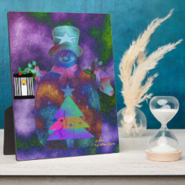 Photo Plaque à plateau "Whimsical Snowman" avec Easel