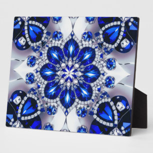 Photo Plaque avec Bleu Blanc Couleurs Design moderne