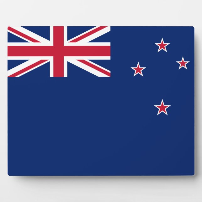 Photo Plaque avec drapeau de la Nouvelle-Zélande (Devant)