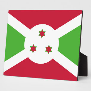 Photo Plaque avec drapeau du Burundi