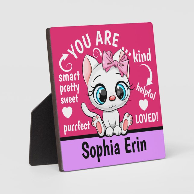 Photo Plaque cadeau Customisée Cute Kitten (Recto)