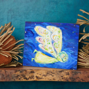 Photo Plaque Cadeau Peinture Artistique Ange Gardien ave