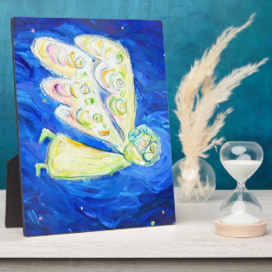 Photo Plaque Cadeau Peinture d'Art de l'Ange Gardien ave