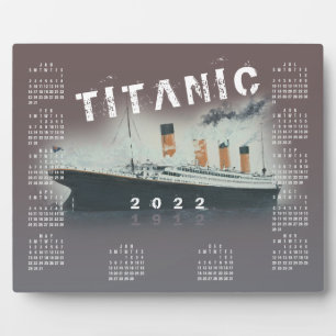 Photo Plaque calendrier de livraison Titanic 2022 RMS